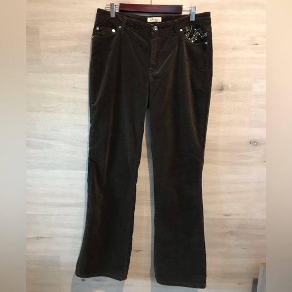 Womens Jessica Sport velour,stretchy Brown with jemstones Pants - Picture 7 of 7